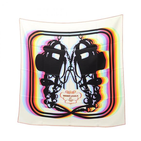 Hermes Accessories - HERMES Authentic Black Silk Scarf